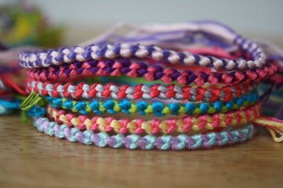 Beaded Square Knot Friendship Bracelets 2
