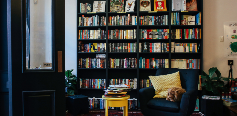 Wooden Wall Mounted Bookshelf